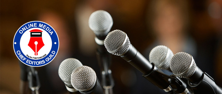 Microphone artwork representing the guild’s editorial mission.